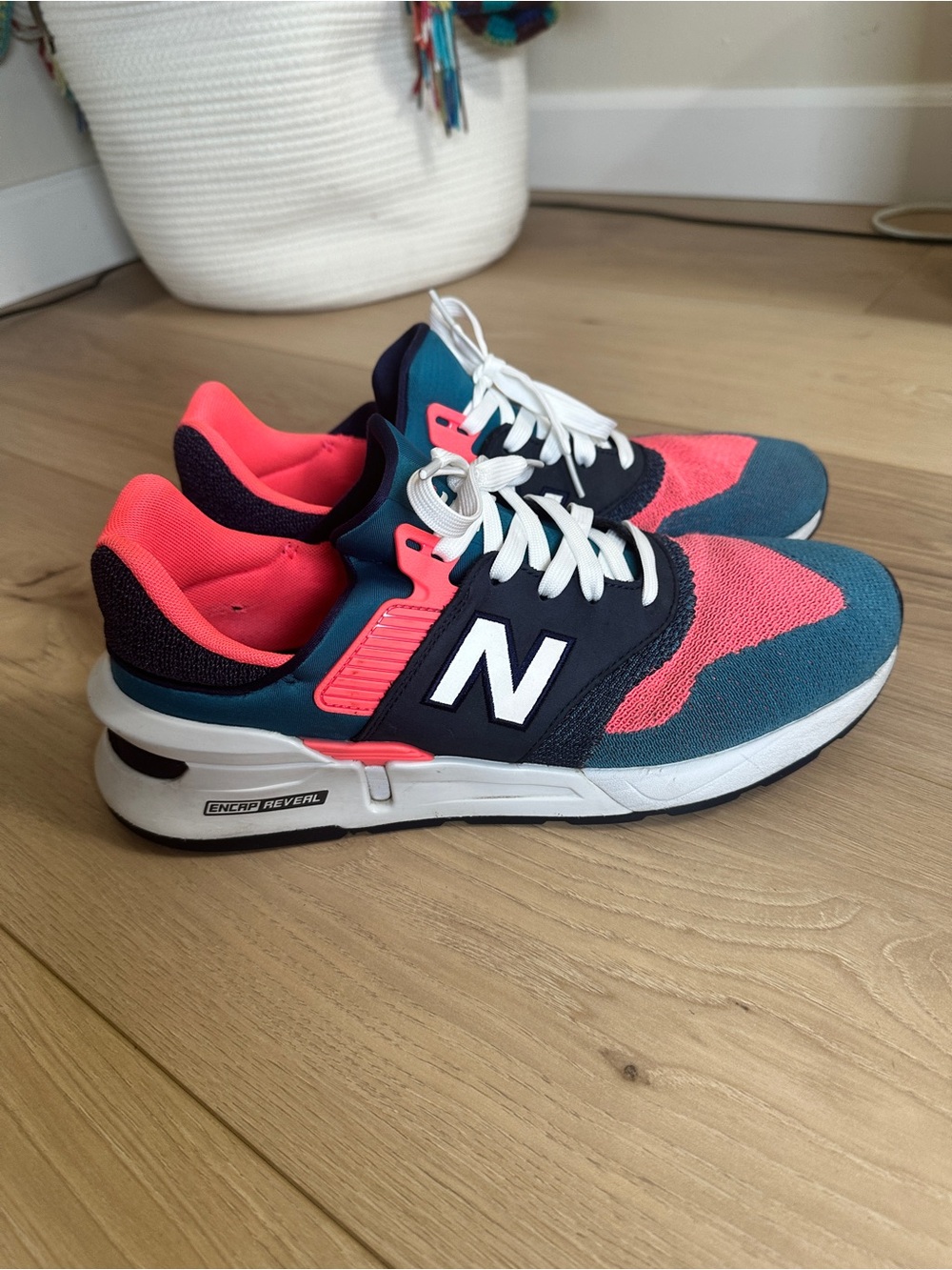 New Balance 997 Sport Dark Neptune Coral Men’s Size 11